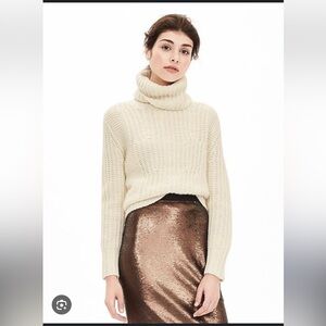 Banana Republic Turtleneck Knit Sweater wool blend S